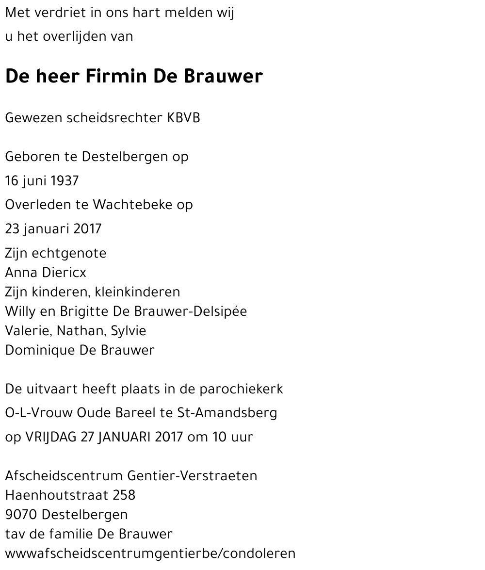 Firmin De Brauwer