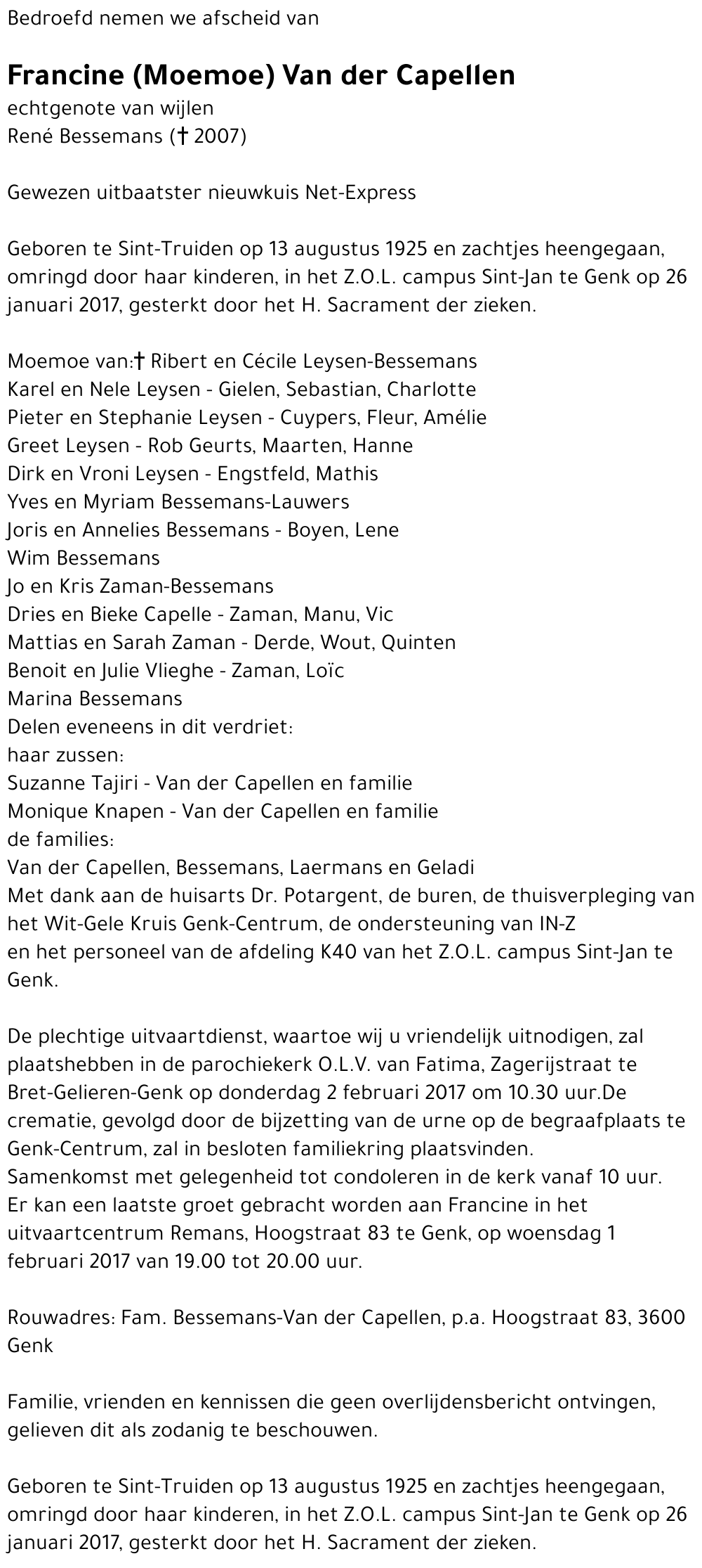 Francine Van der Capellen