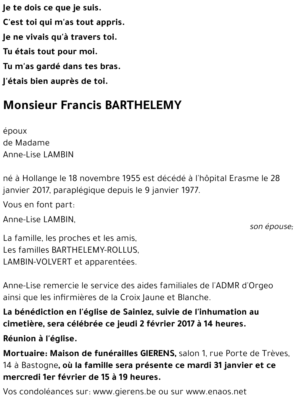 Francis BARTHELEMY