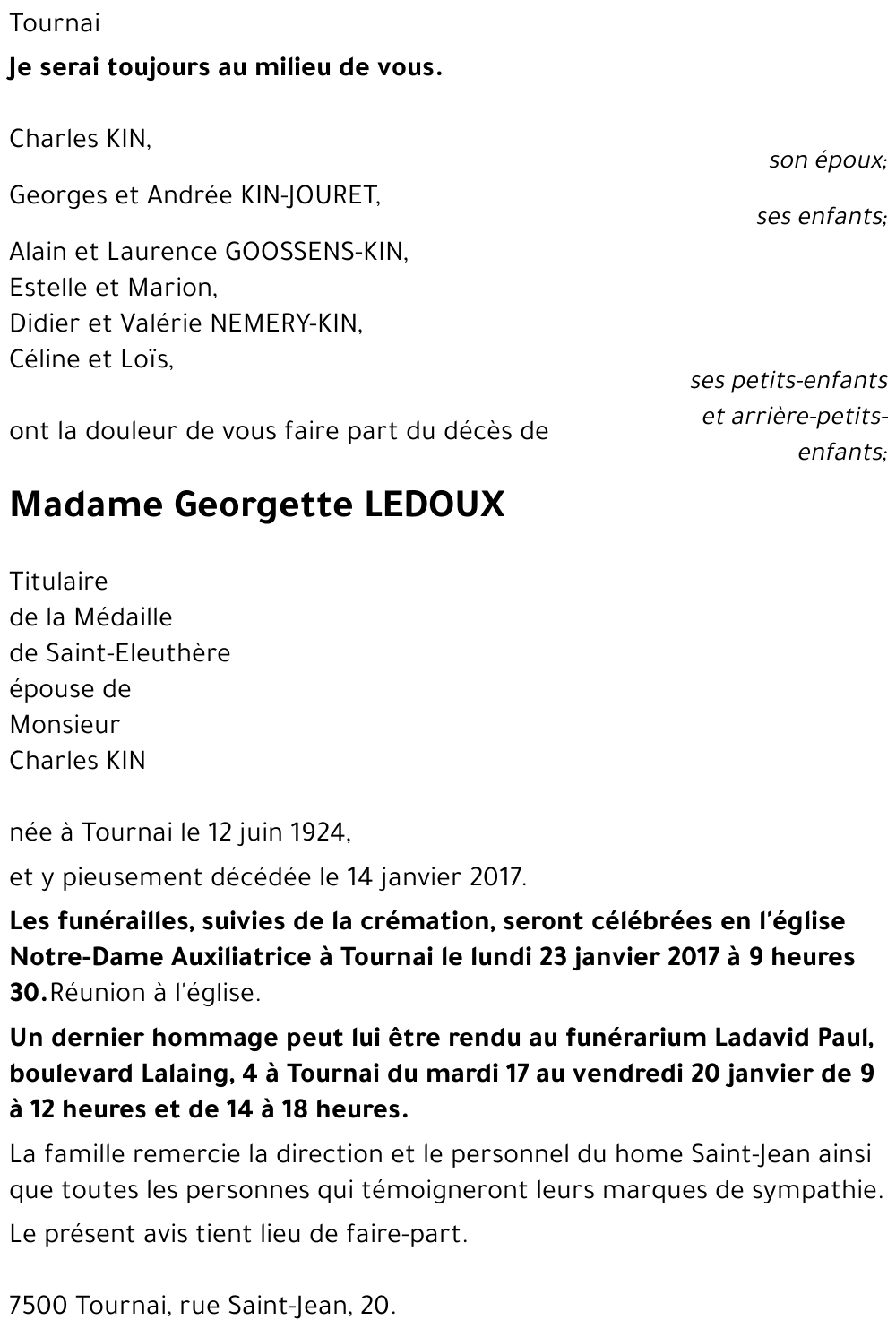 Georgette LEDOUX