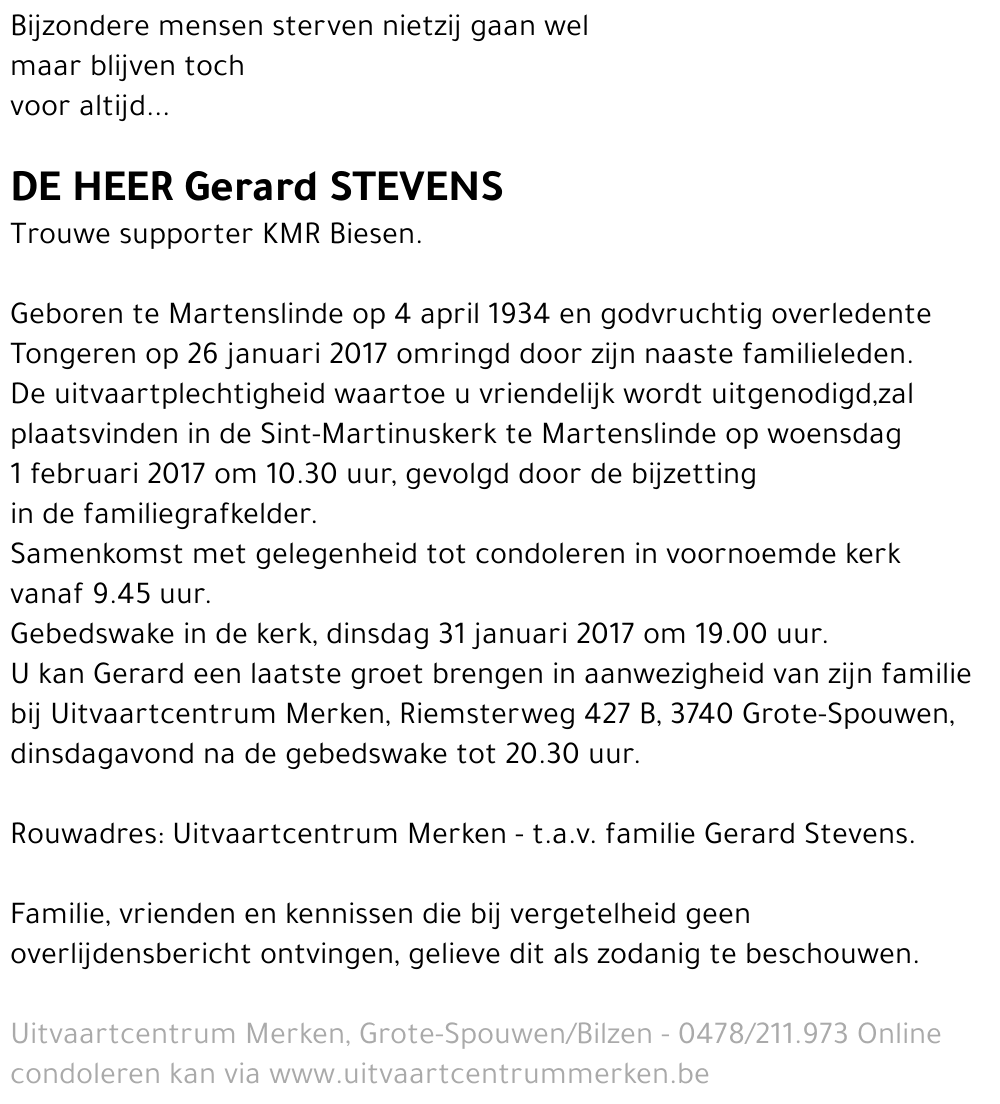 Gerard Stevens