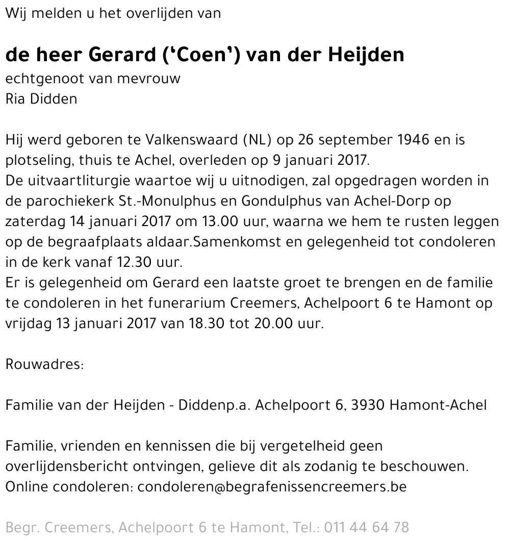 Gerard van der Heijden