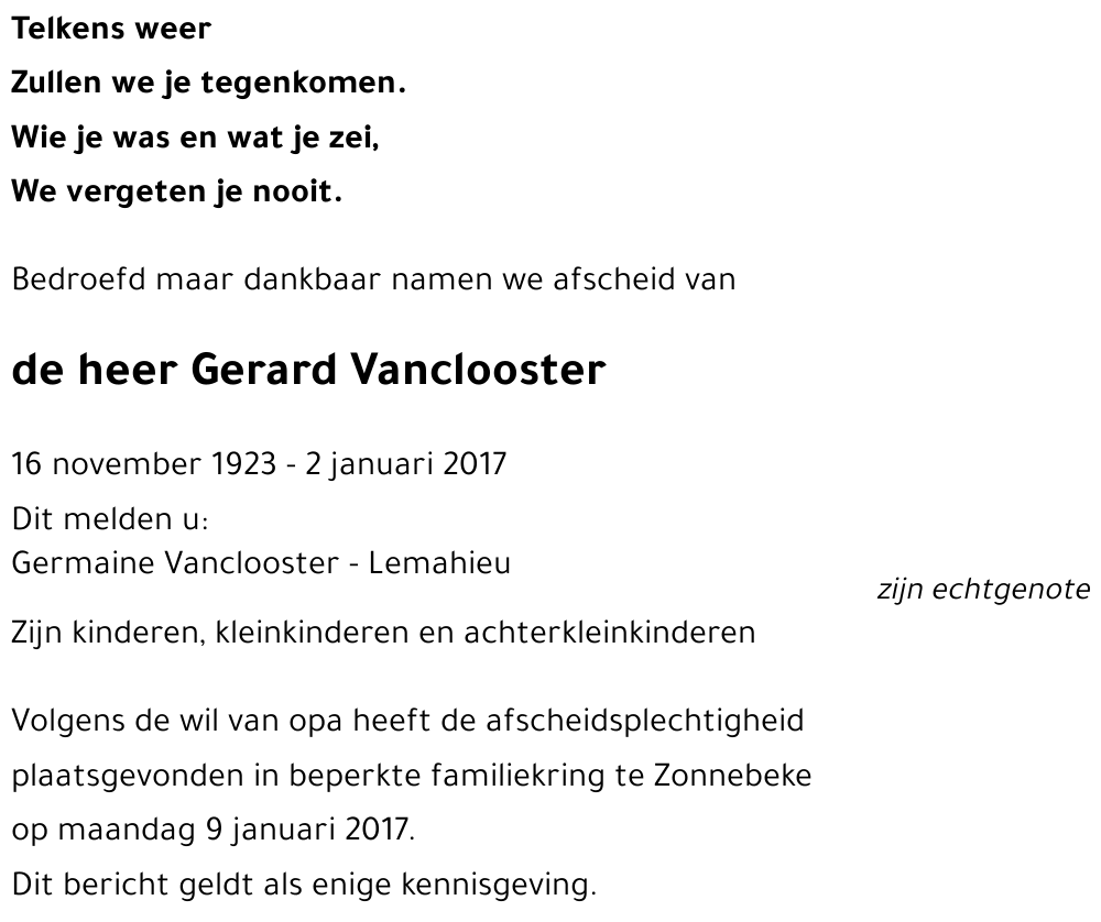 Gerard Vanclooster
