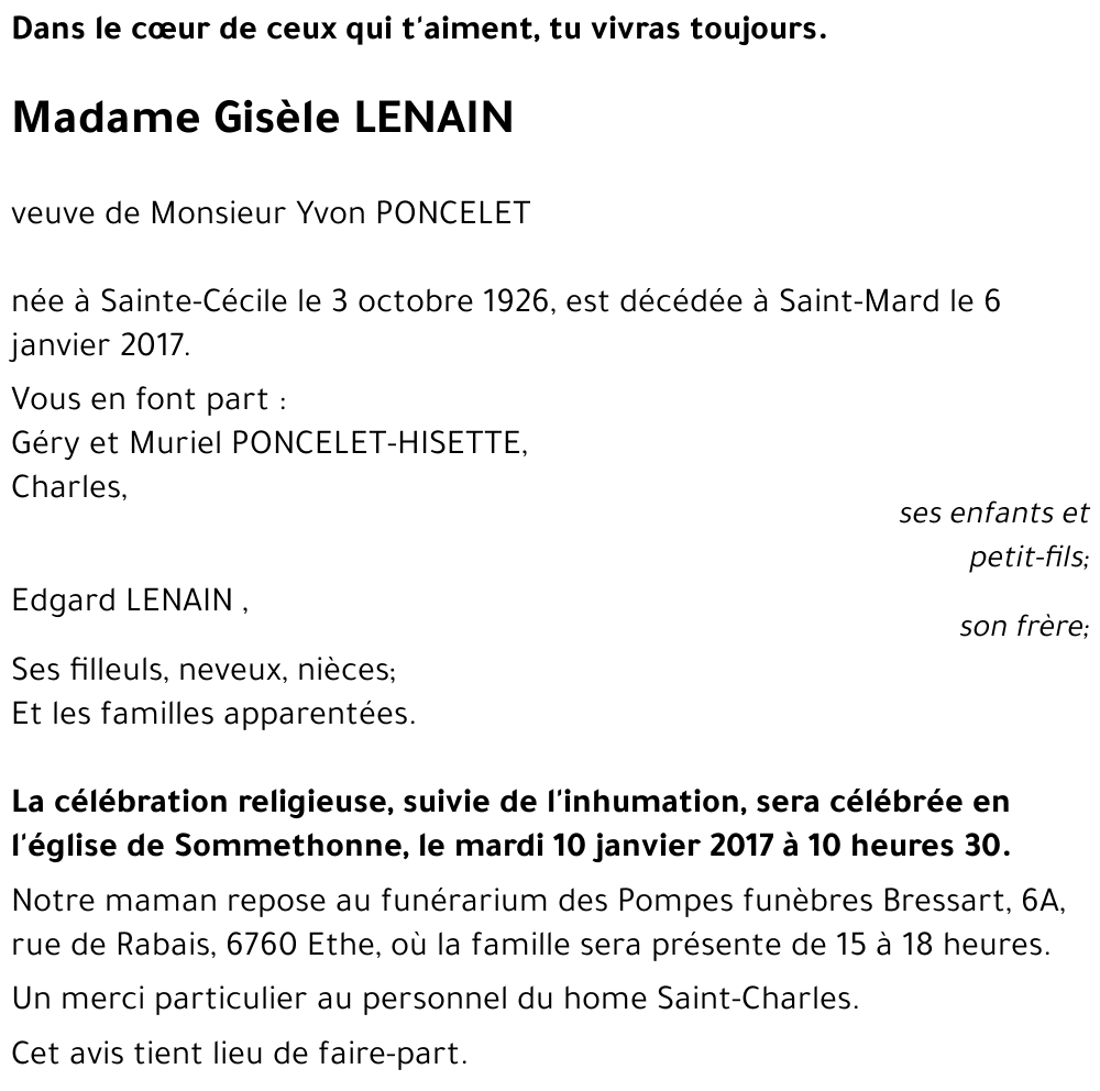 Gisèle LENAIN 