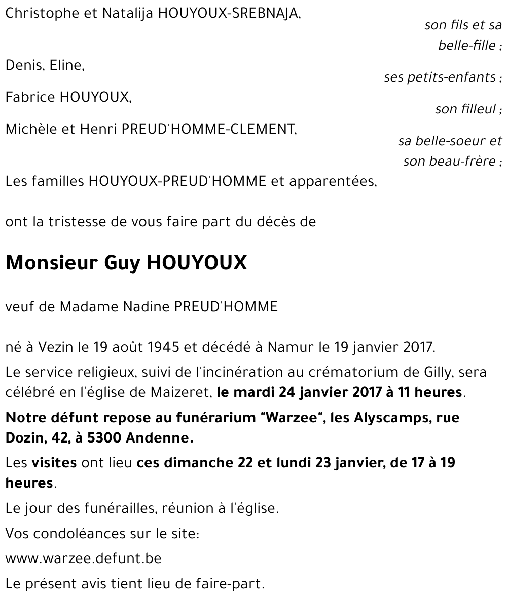 Guy HOUYOUX
