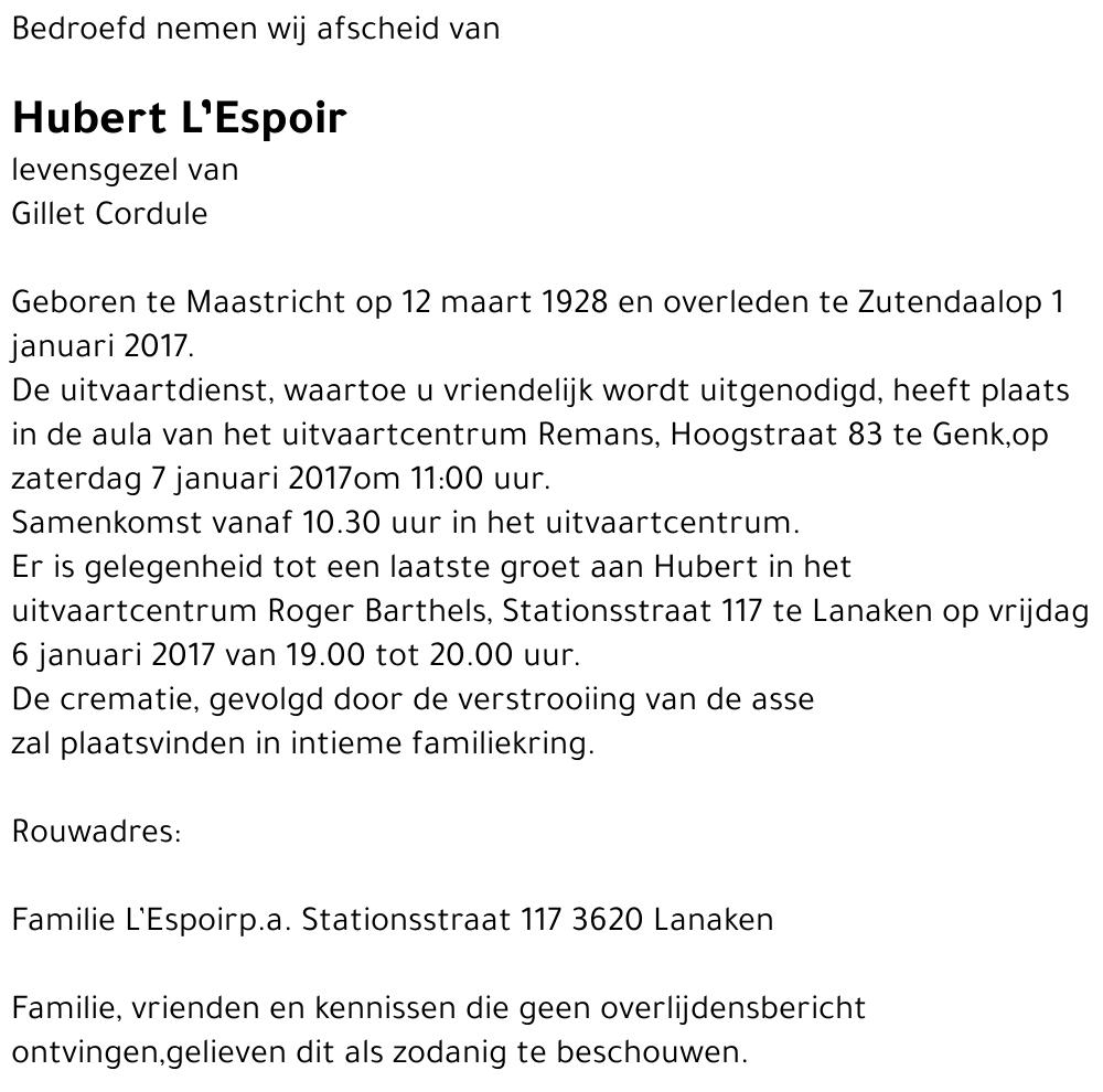 Hubert L'Espoir