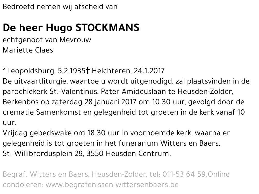 Hugo Stockmans