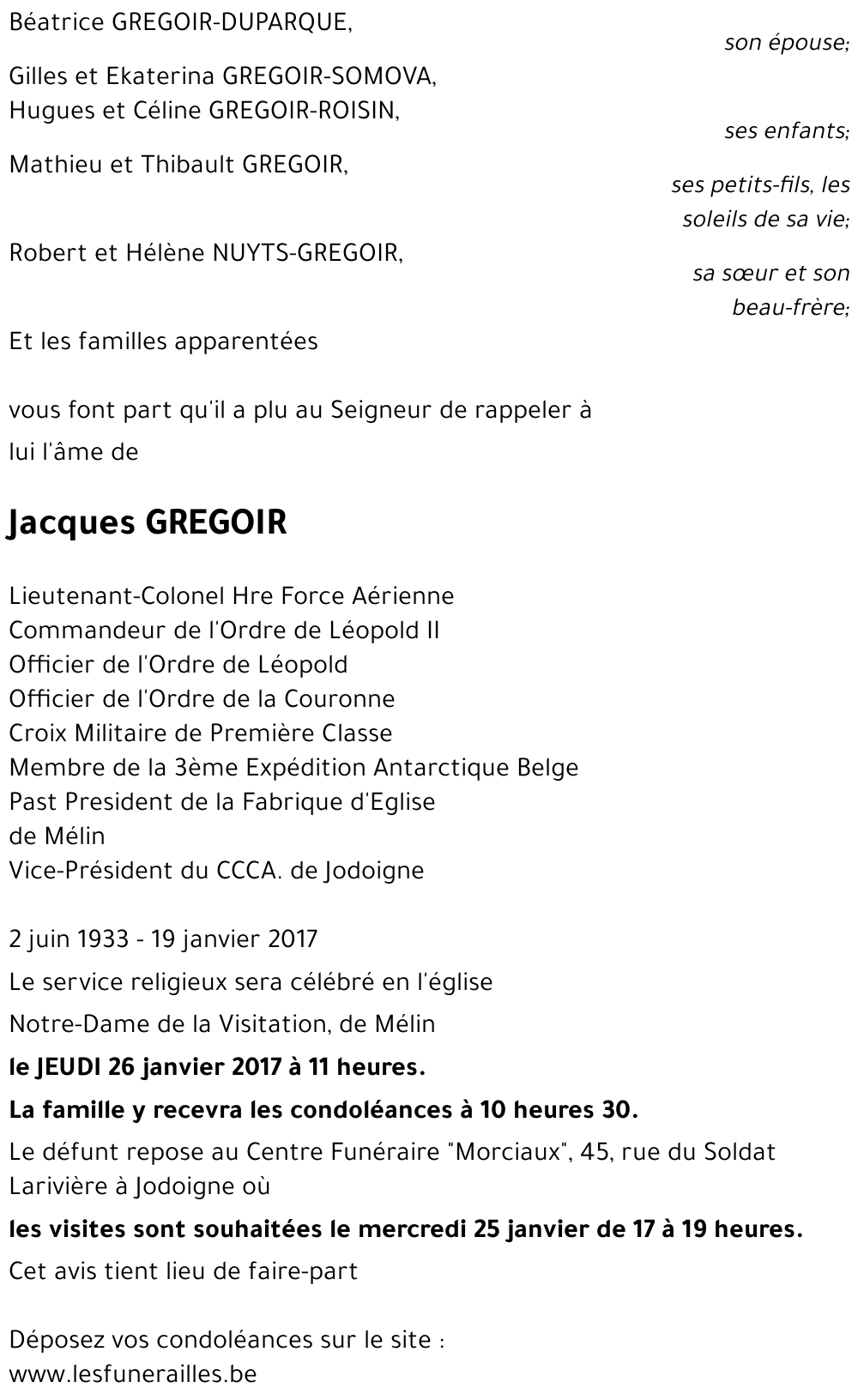 Jacques GREGOIR