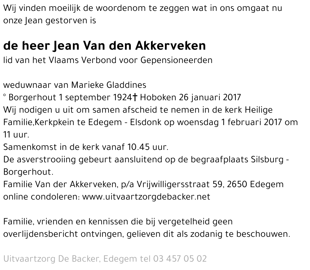 Jea Van den Akkerveken
