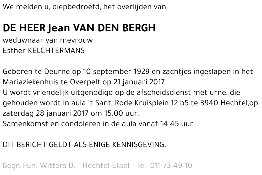 Jean Van den Bergh