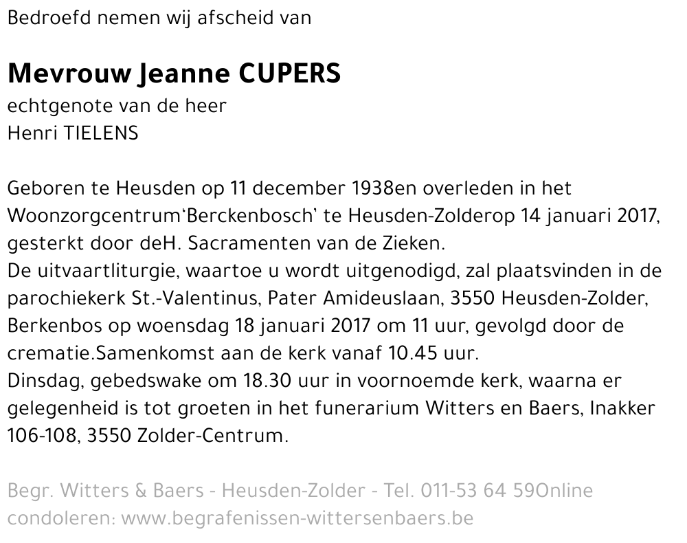 Jeanne Cupers