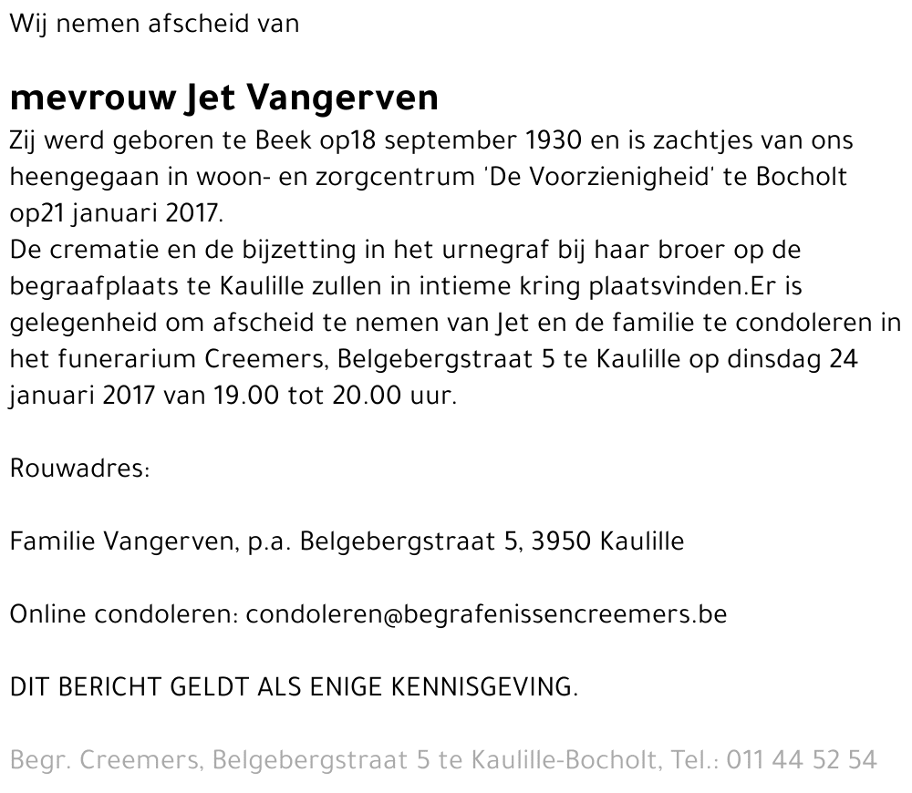 Jet Vangerven