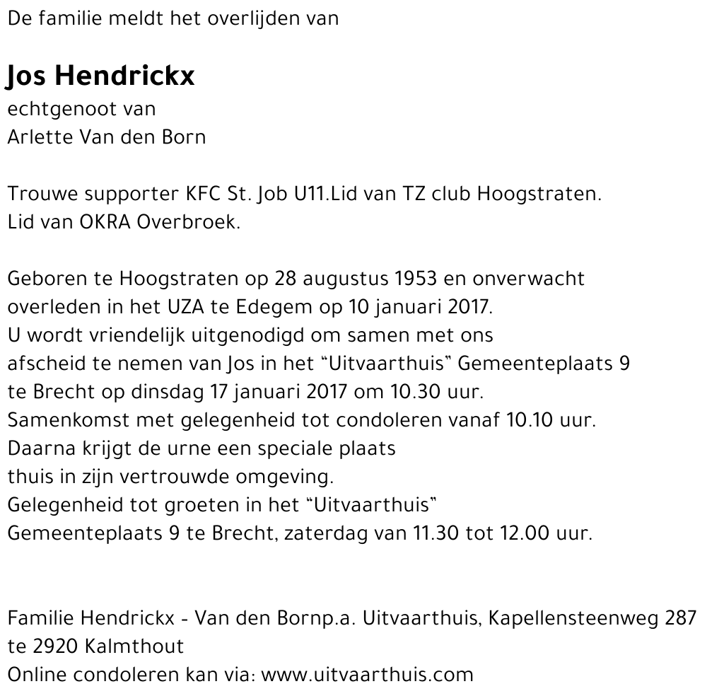 Jos Hendrickx
