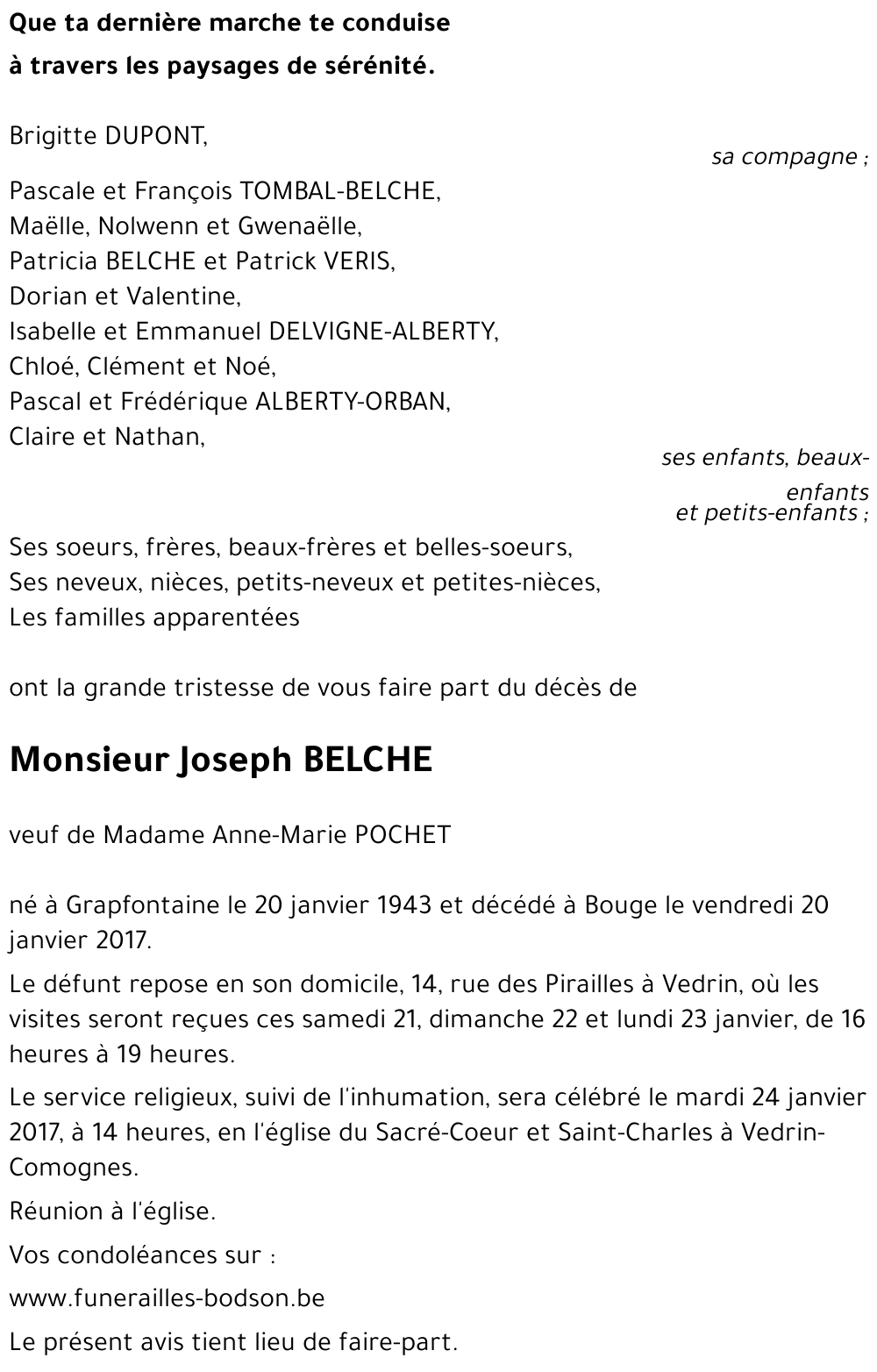 Joseph BELCHE