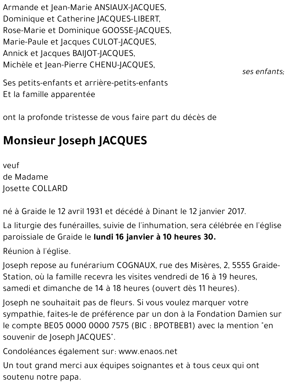 Joseph JACQUES
