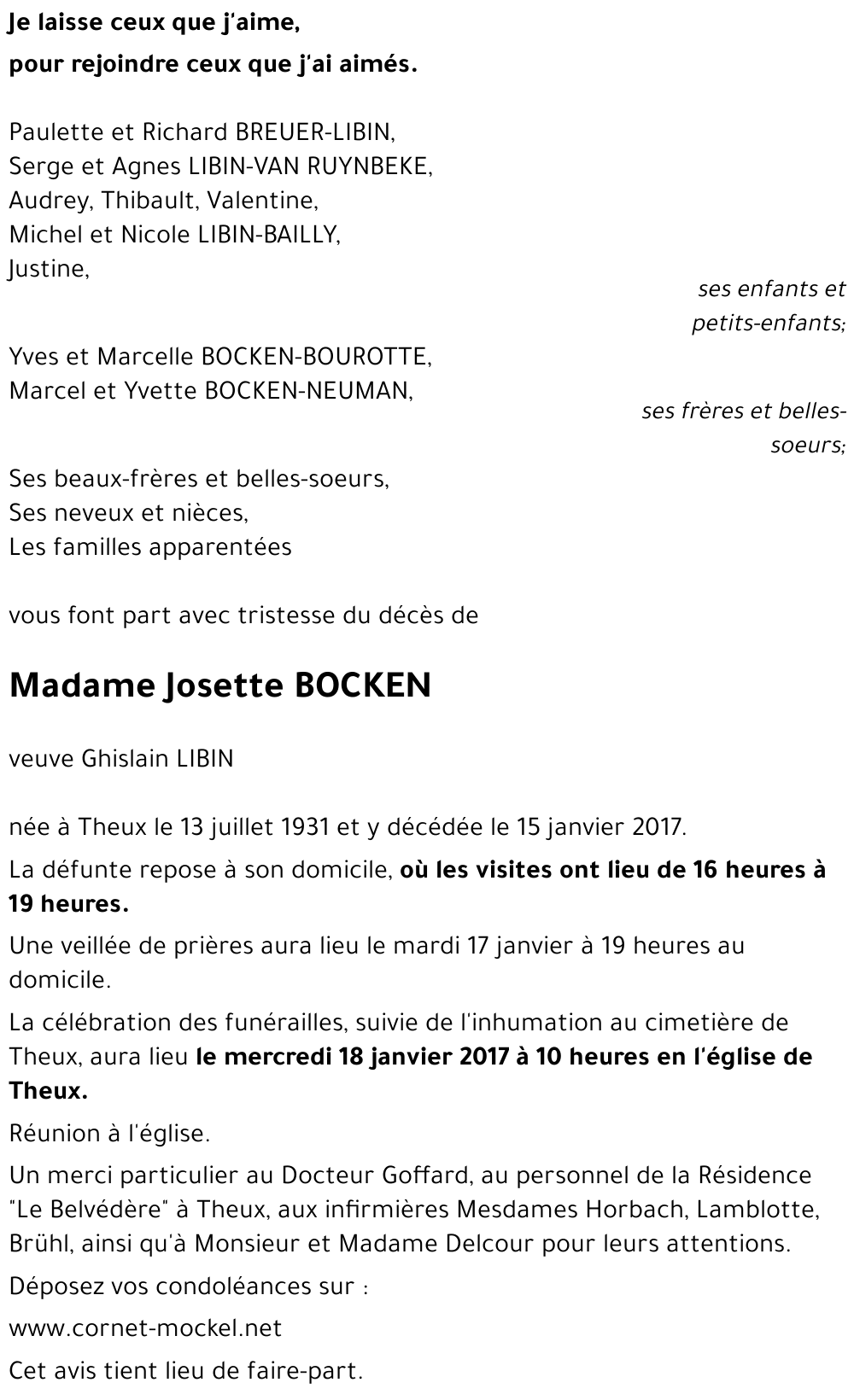 Josette BOCKEN