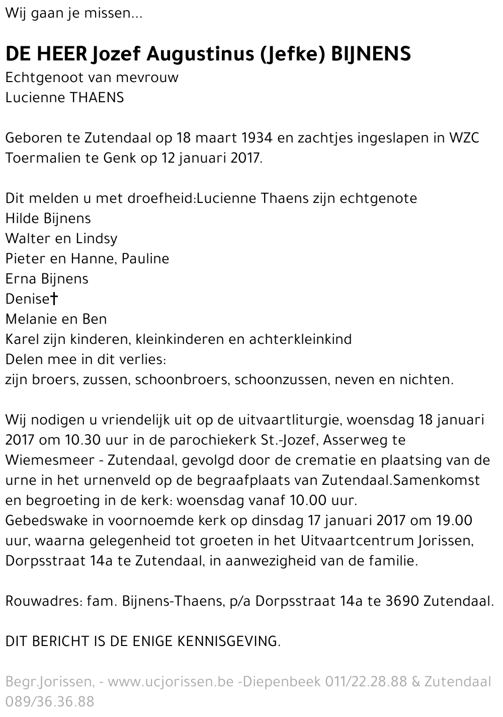 Jozef Augustinus Bijnens