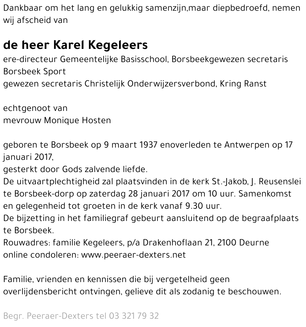 Karel Kegeleers