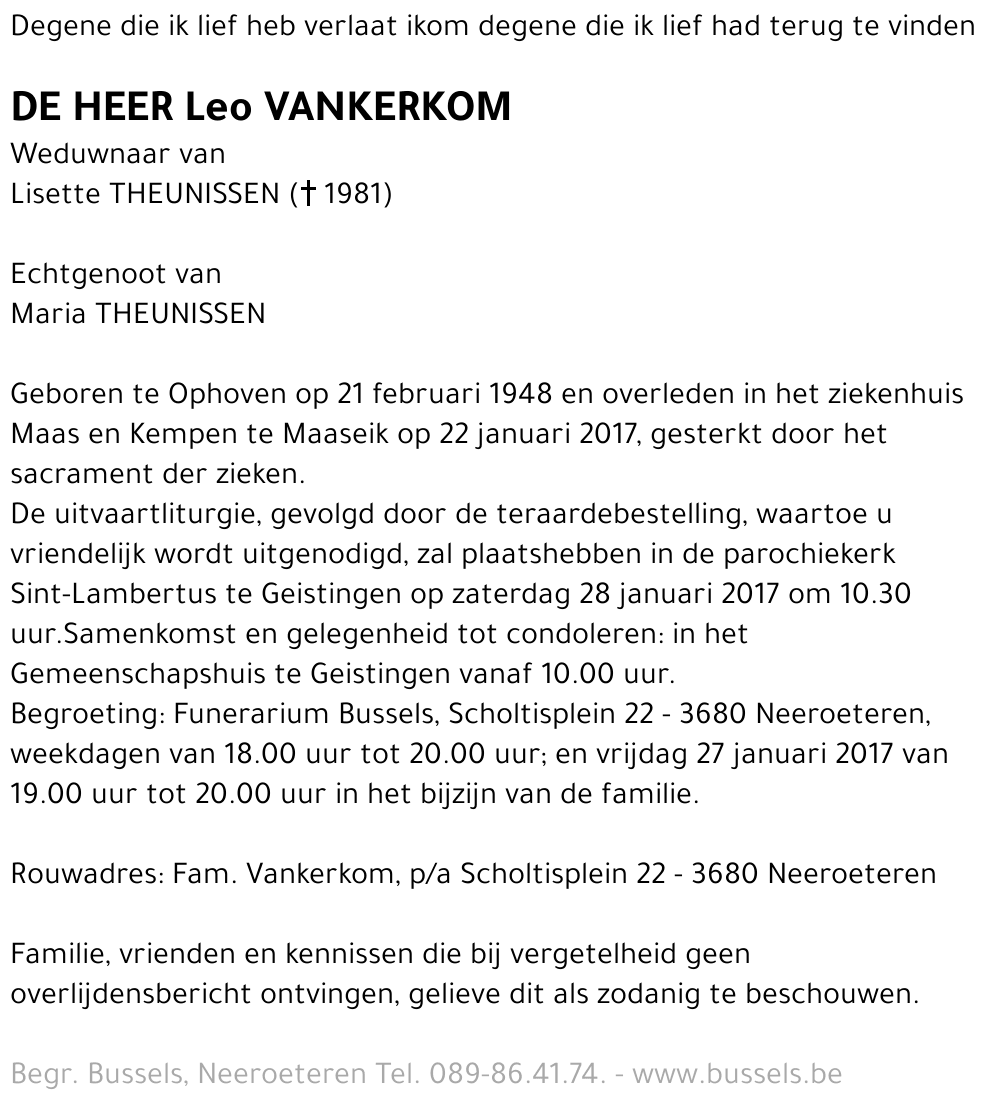 Leo VANKERKOM