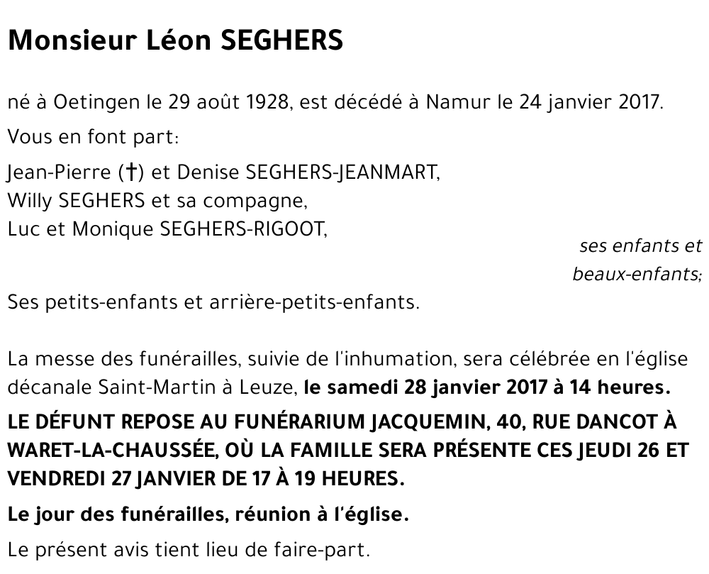 Léon SEGHERS