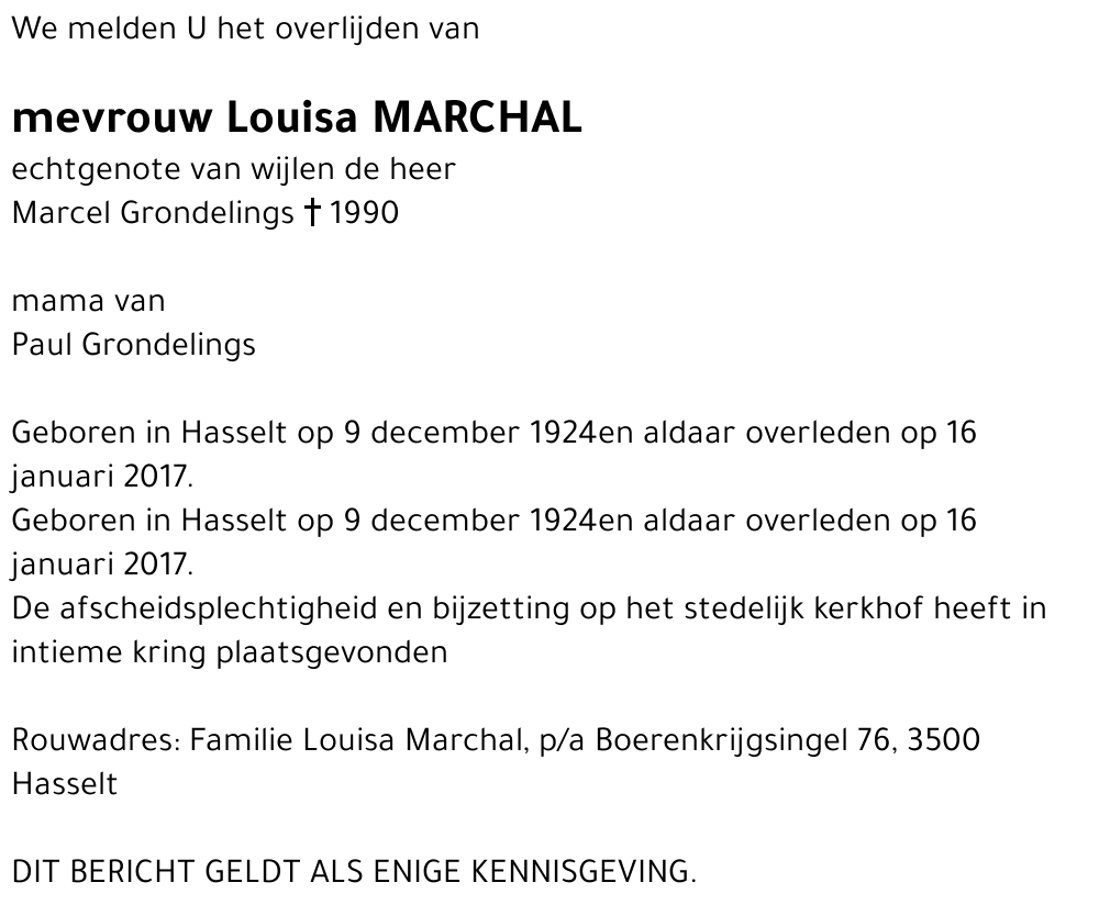 Louisa Marchal