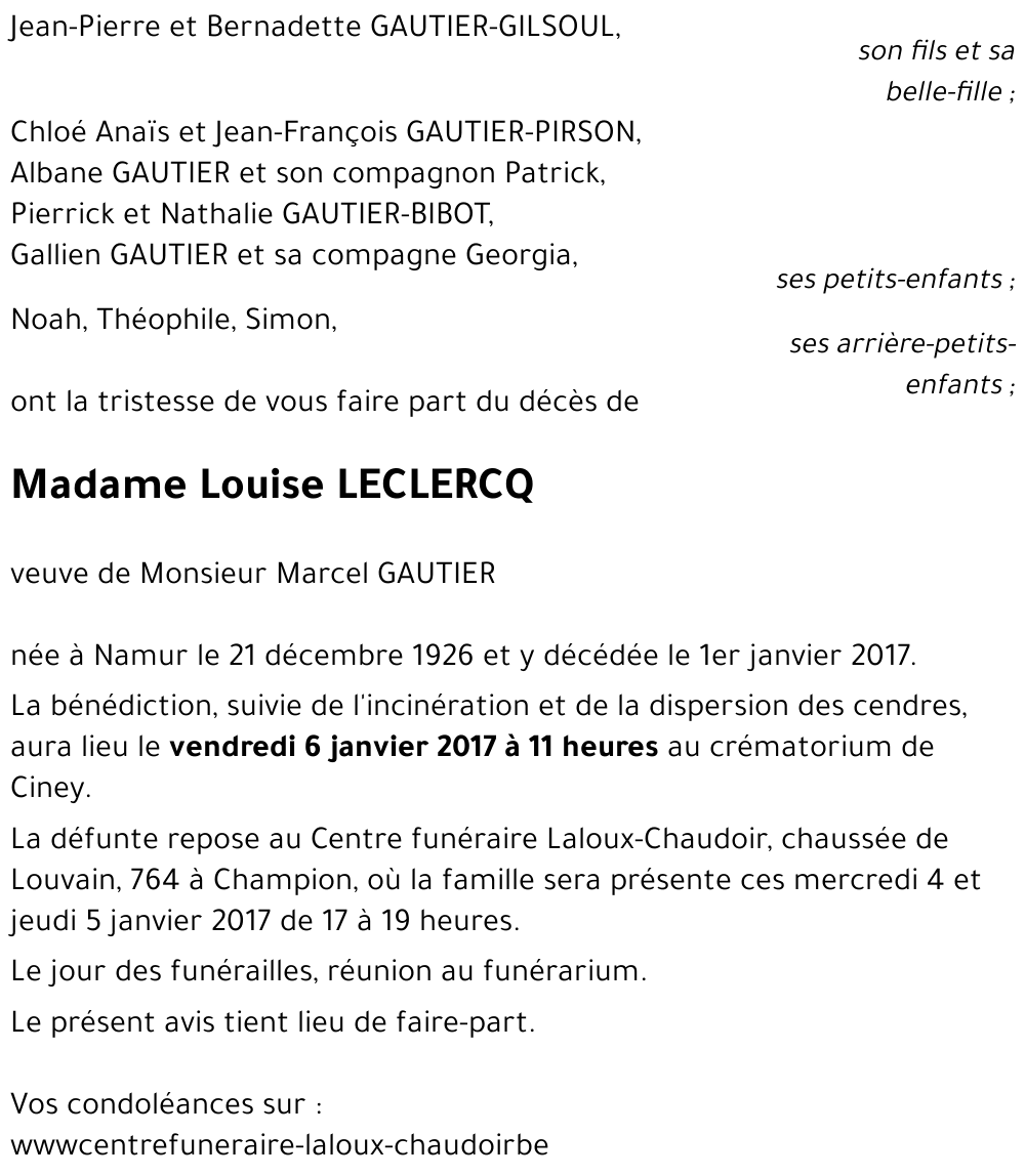 Louise LECLERCQ