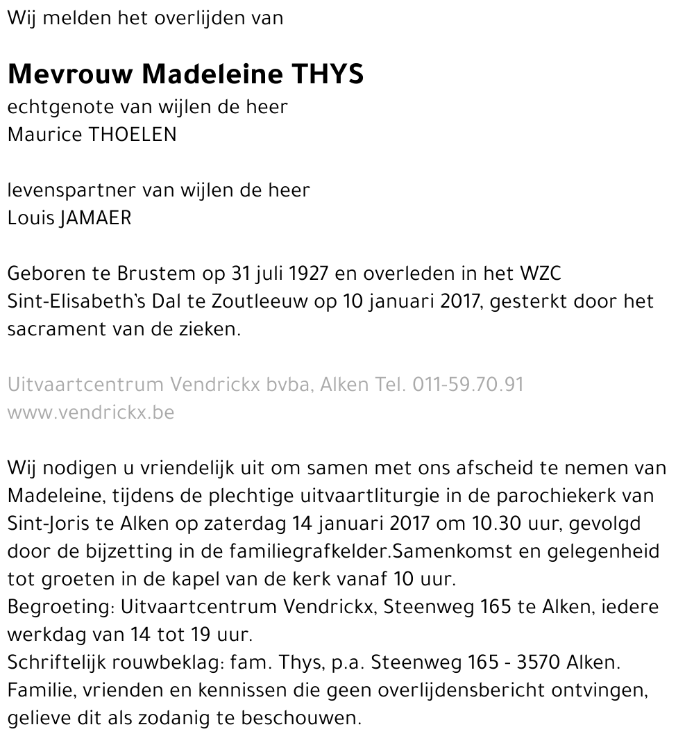 Madeleine Thys