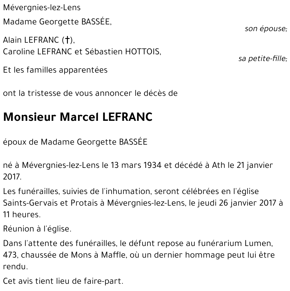 Marcel LEFRANC