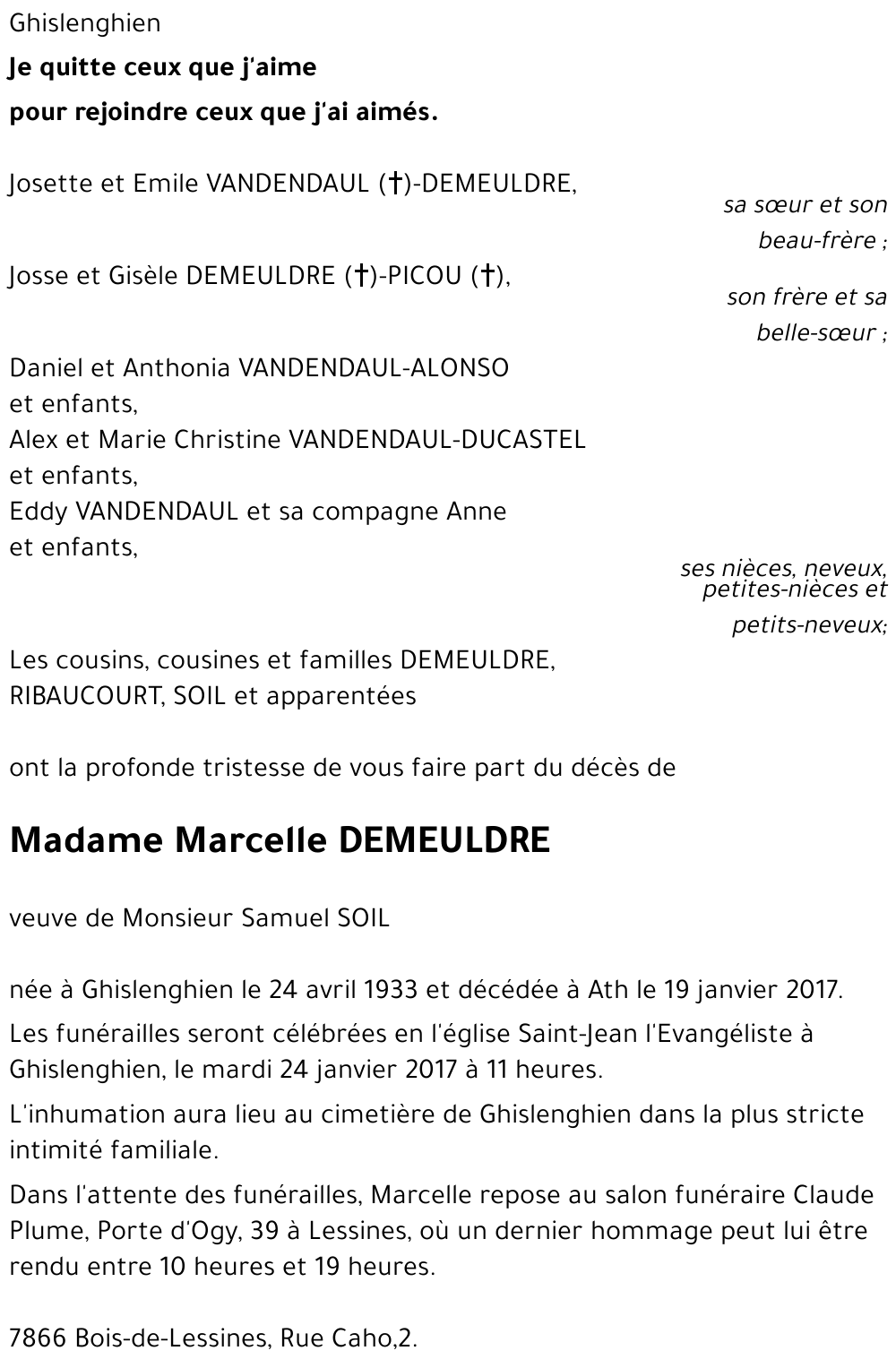 Marcelle DEMEULDRE