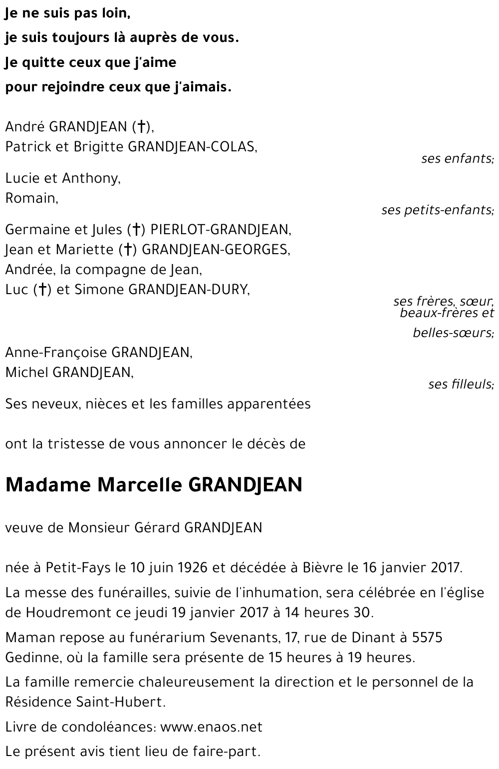 Marcelle GRANDJEAN