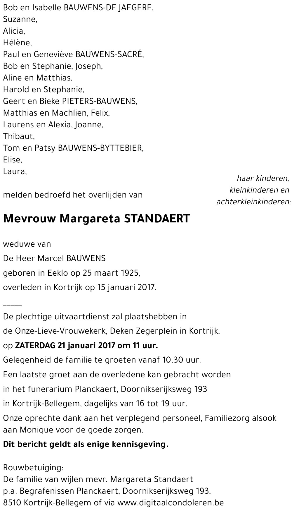 Margareta STANDAERT