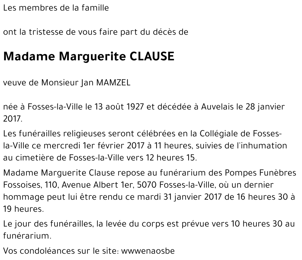 Marguerite CLAUSE