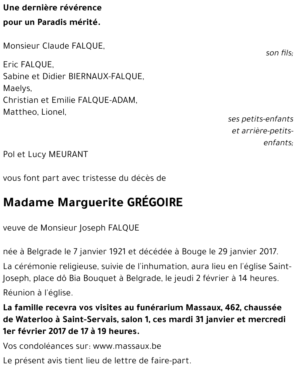 Marguerite GRÉGOIRE