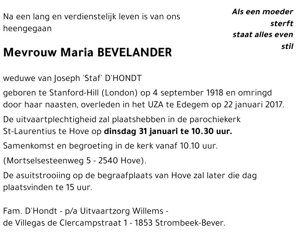 Maria BEVELANDER