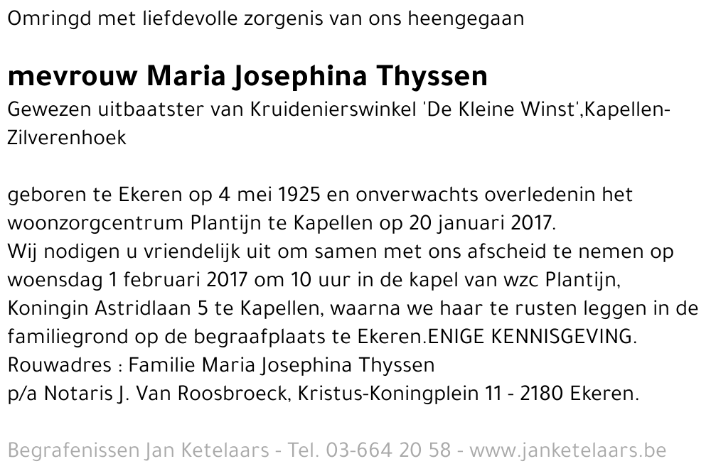 Maria Josephina Thyssen