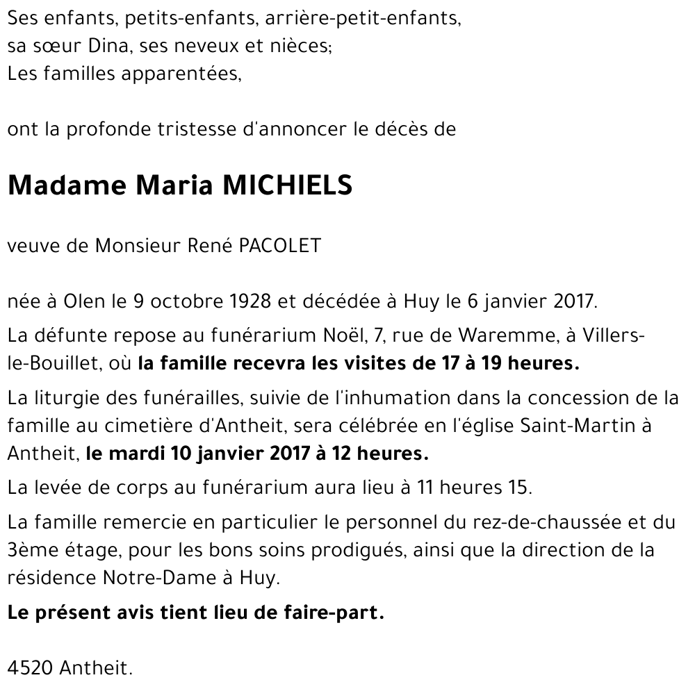 Maria MICHIELS