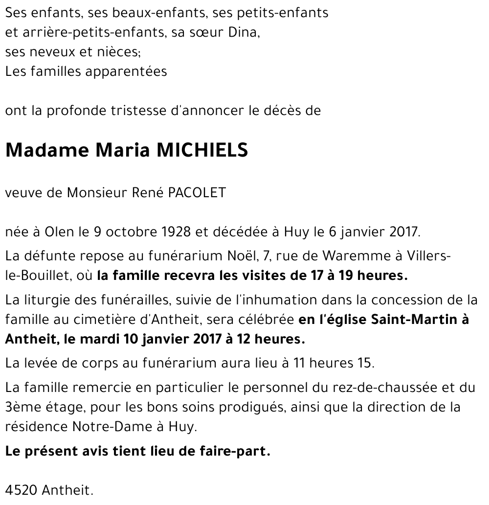 Maria MICHIELS