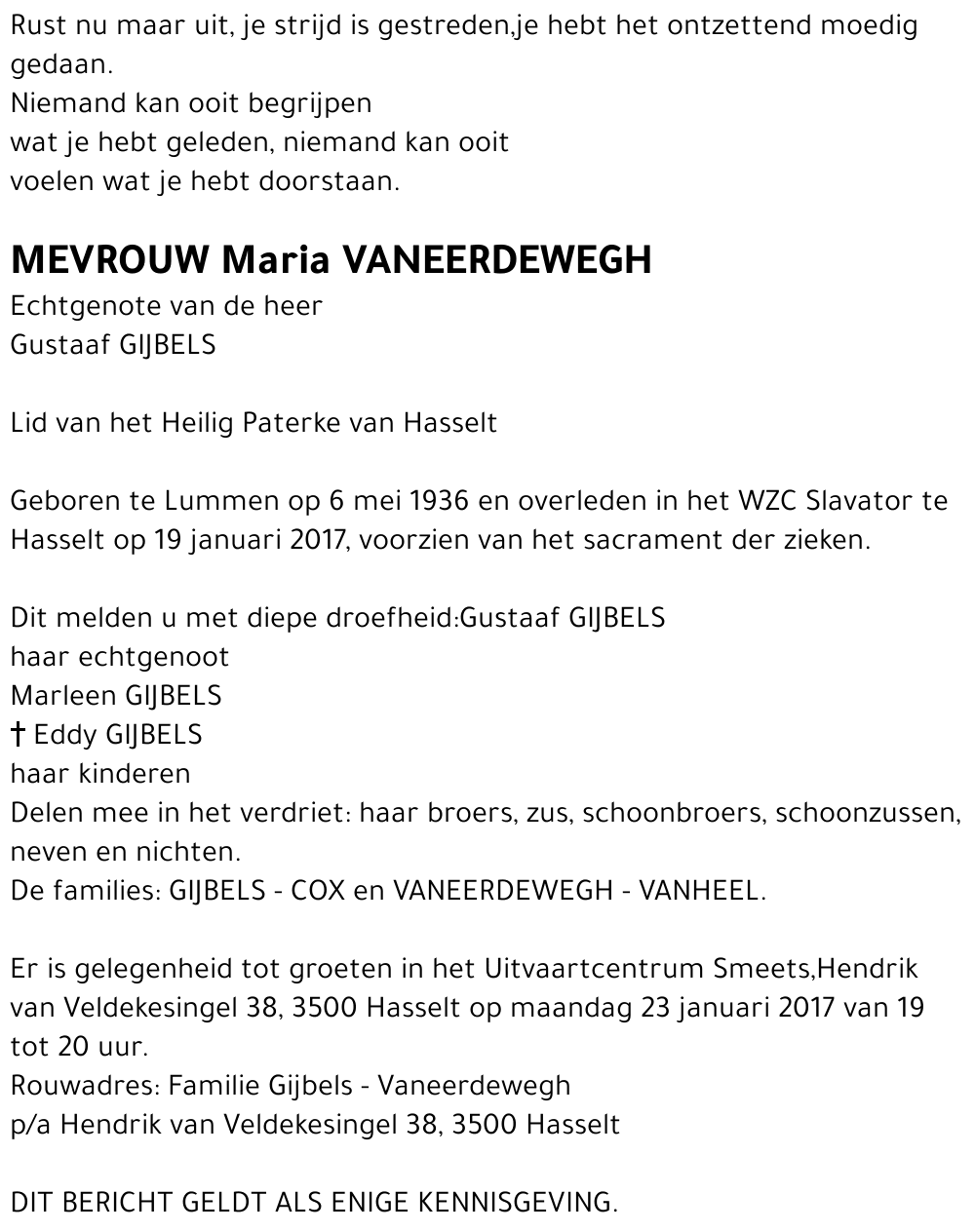 Maria Vaneerdewegh