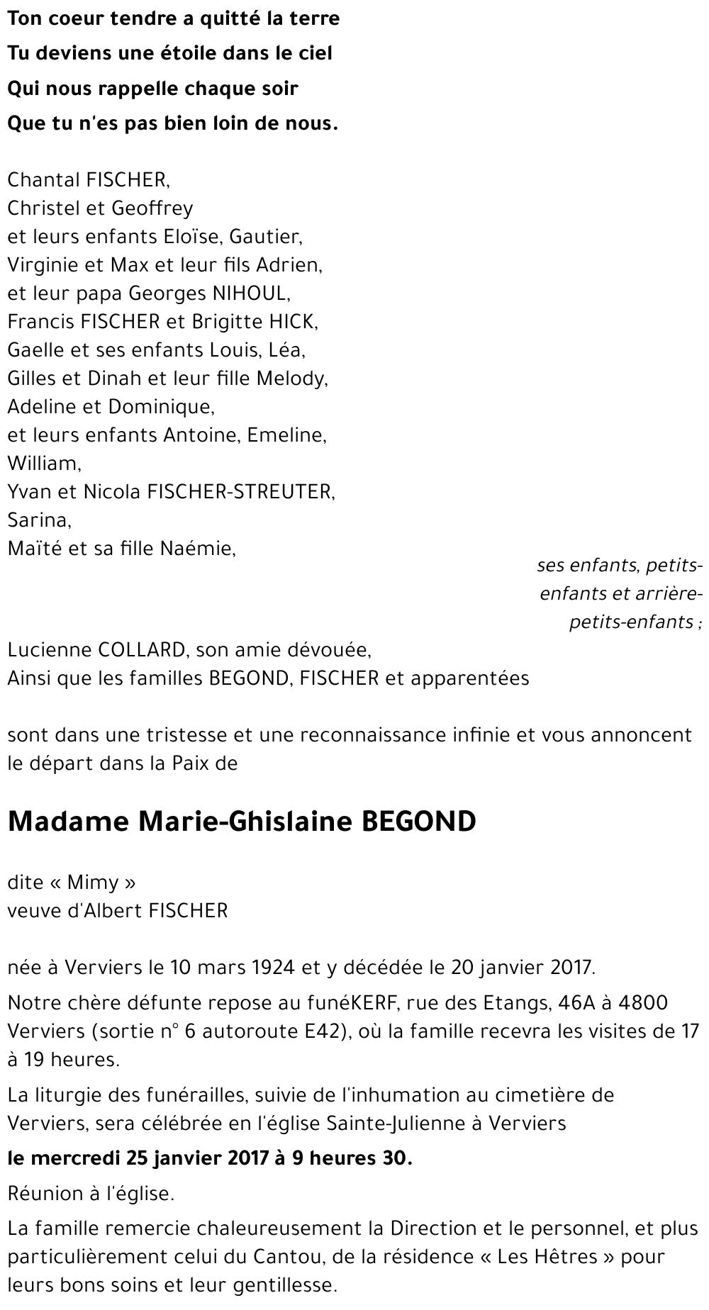 Marie-Ghislaine BEGOND