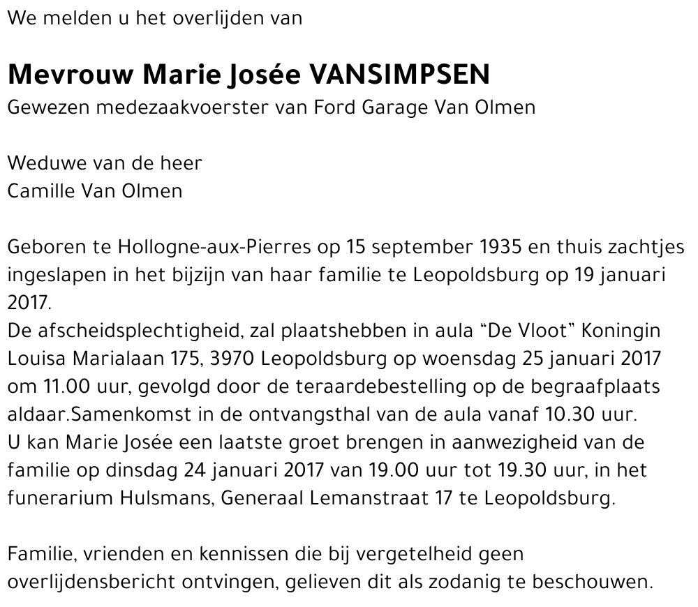 Marie Josée Vansimpsen