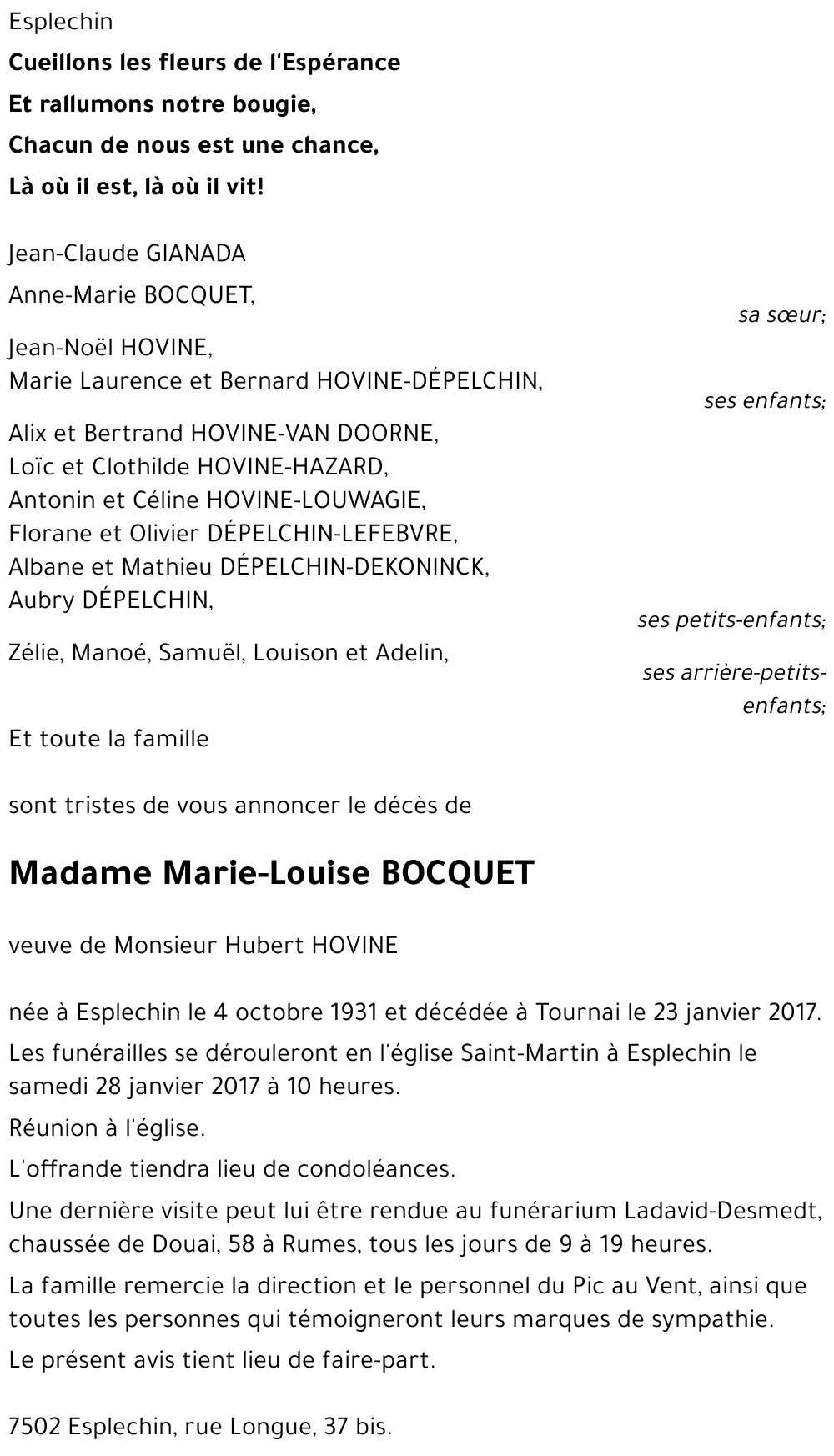 Marie-Louise BOCQUET