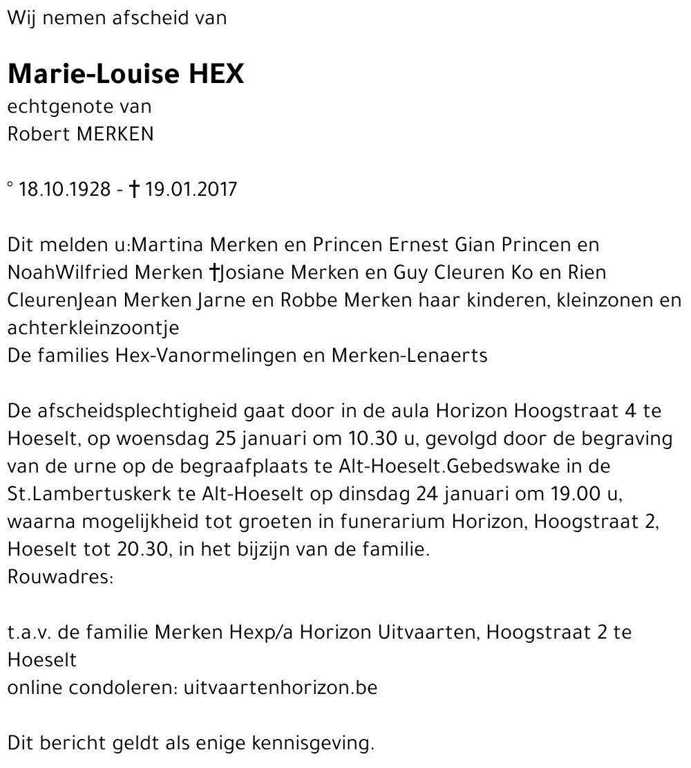 Marie-Louise Hex