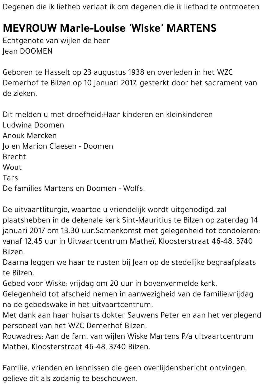 Marie-Louise 'Wiske' Martens