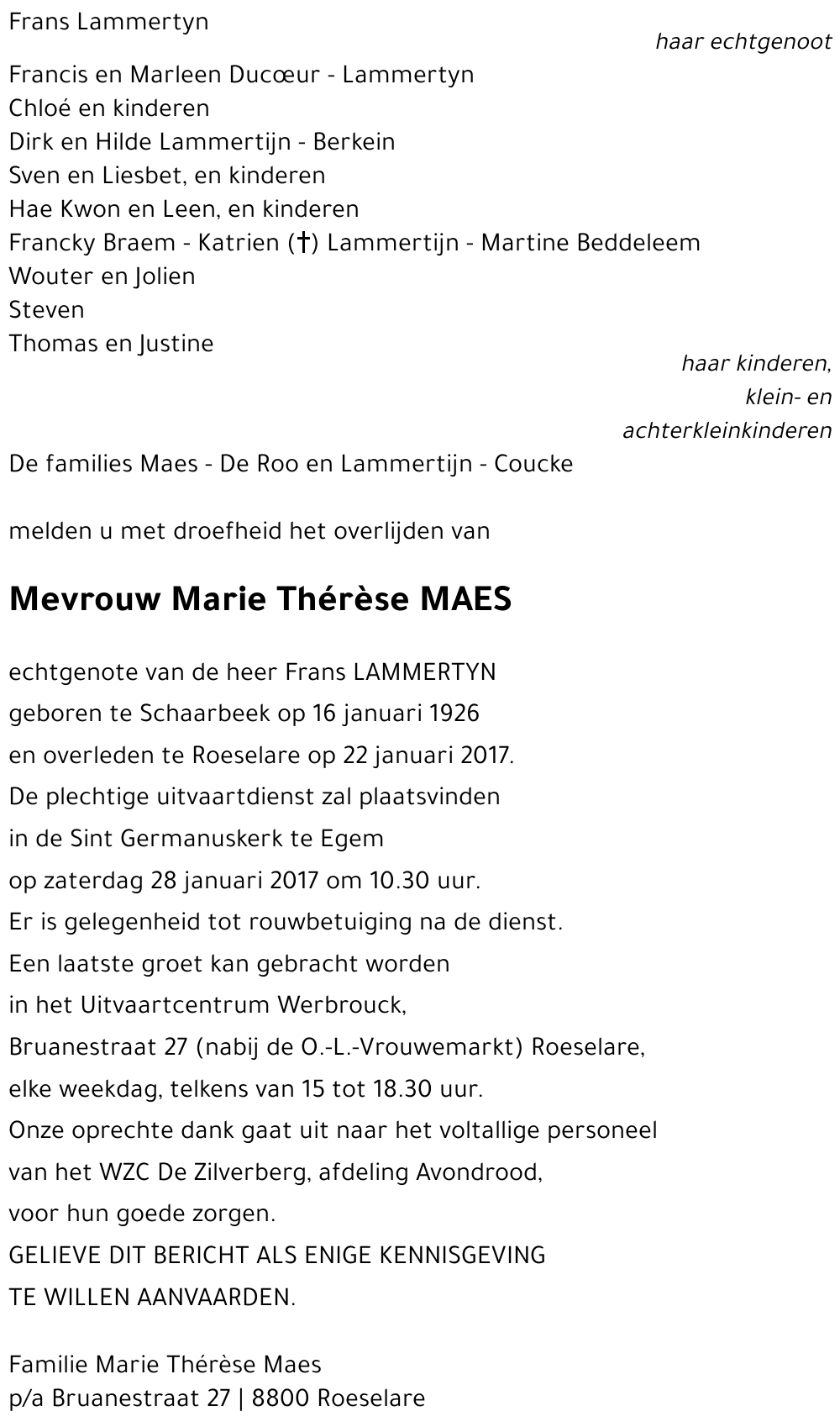 Marie Thérèse Maes