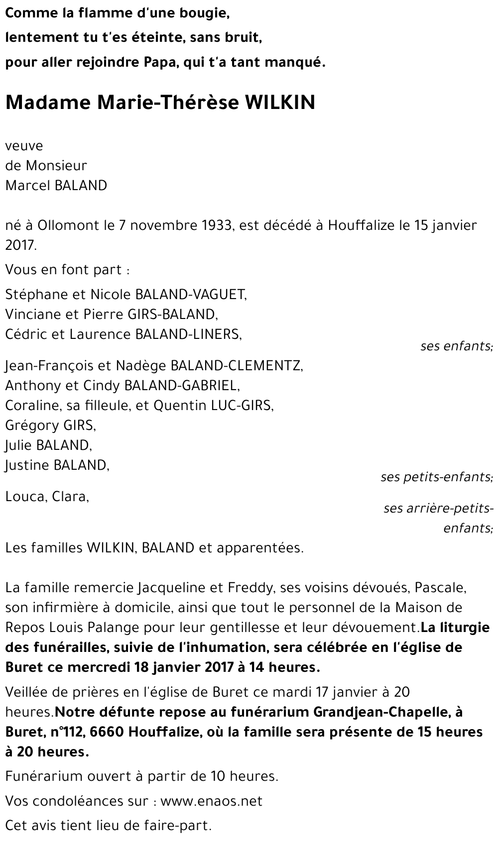 Marie-Thérèse WILKIN