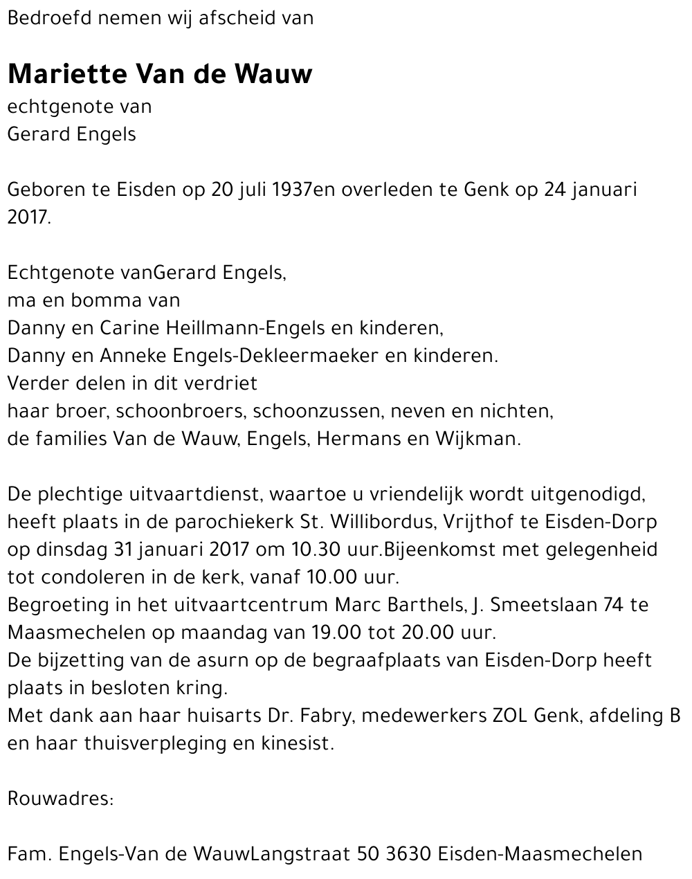 Mariette Van de Wauw