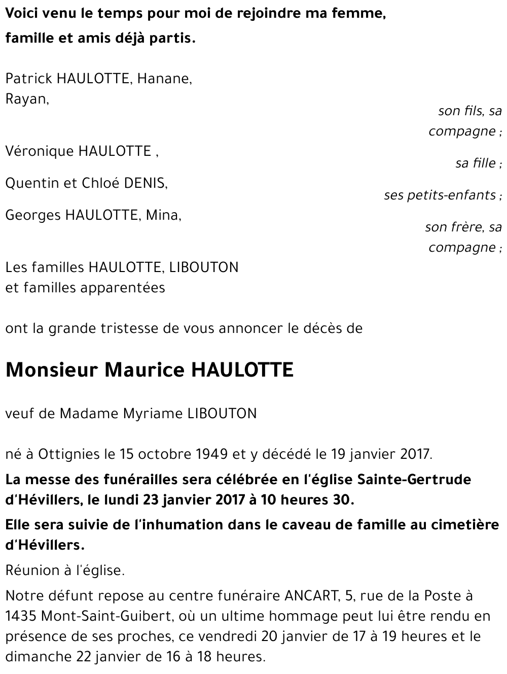 Maurice HAULOTTE