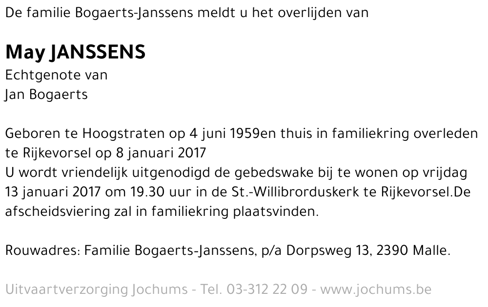 May Janssens