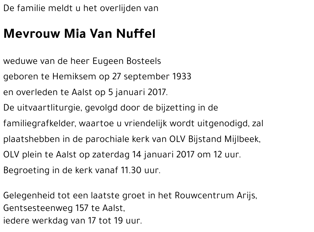 Mia Van Nuffel