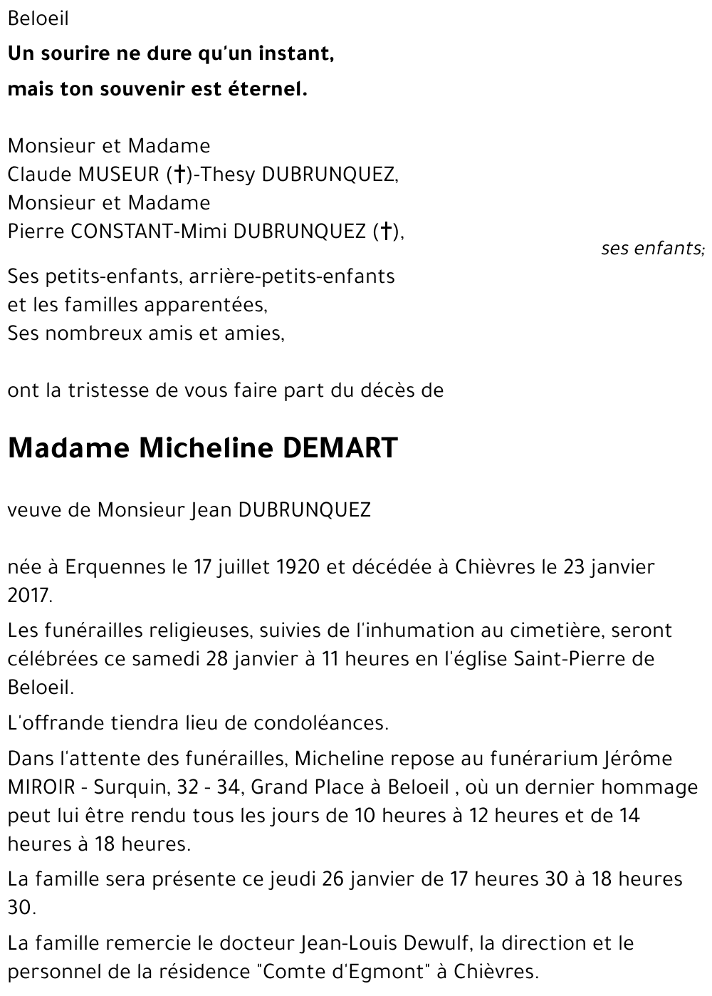 Micheline DUBRUNQUEZ